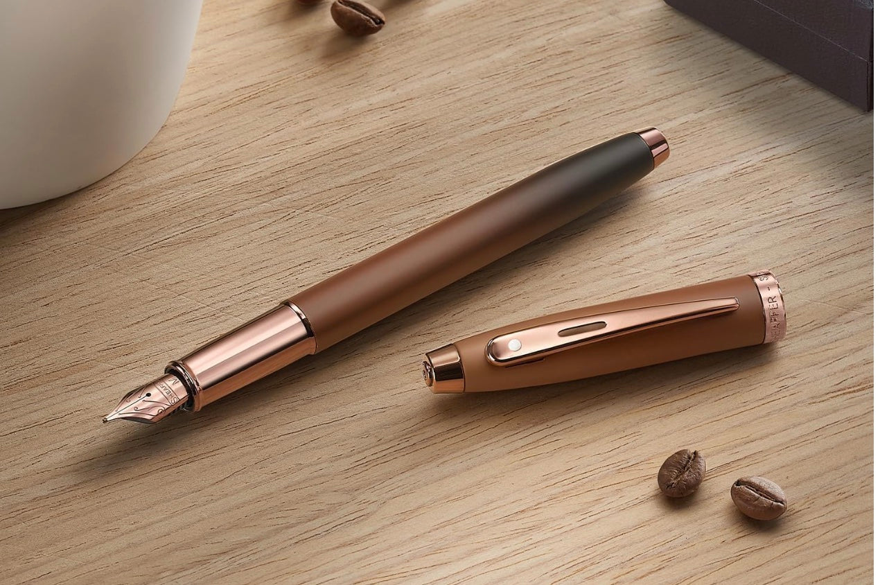 Sheaffer 100 Coffee Edition Matt Brown with Regal Brown PVD Signature