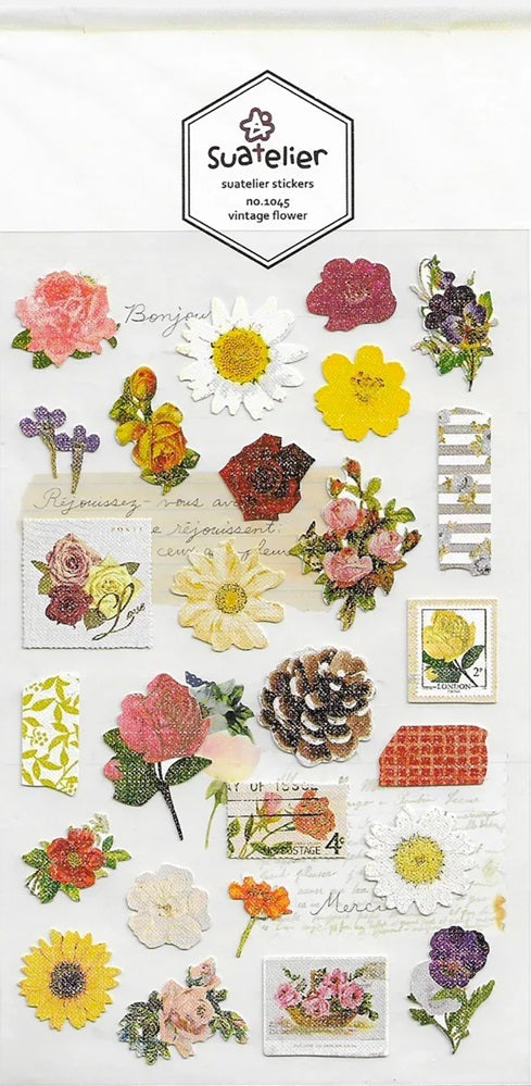 Suatelier Design Stickers – Vintage Flower - Blesket Canada
