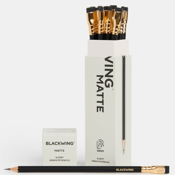 Blackwing Matte Pencil Set – Black (12 Pack) - Blesket Canada