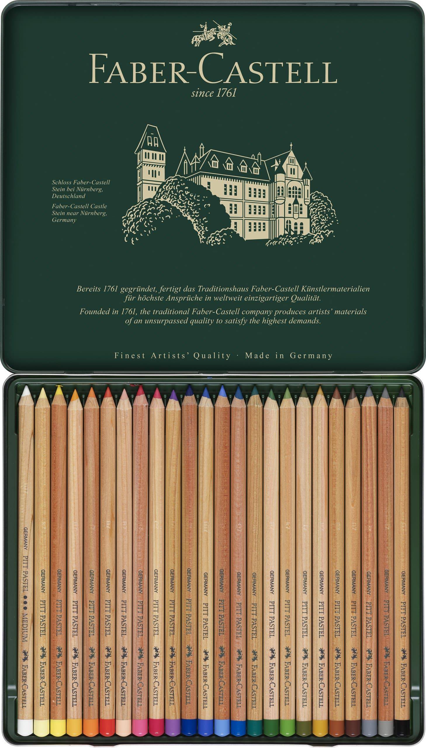Faber-Castell Color Pencil Pitt Pastel Tin of 24 - Blesket Canada