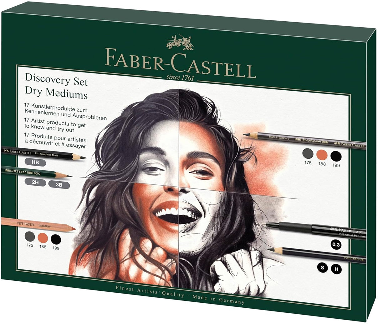 Faber-Castell Discovery Set Dry Art – 17 Piece Artist Gift Set - Blesket Canada