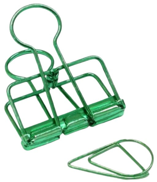 KDT Japan JIM Wire Clip Set (Binder & Gem) - Green - Blesket Canada