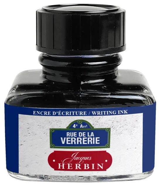 J. Herbin Fountain Pen Ink 30ml – Rue De La Verrerie (Blue) - Blesket Canada