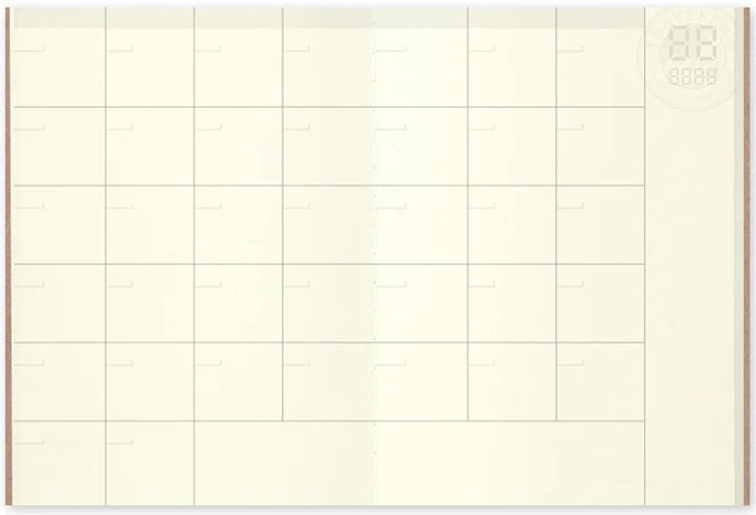 TRAVELER’S Notebook Free Monthly Diary Refill 006 – Passport Size - Blesket Canada