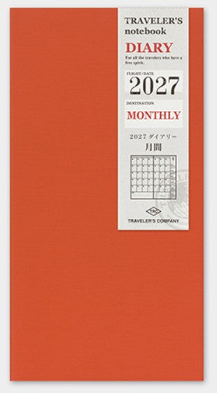 TRAVELER'S Notebook 2027 Monthly Diary Refill – Regular Size - Blesket Canada