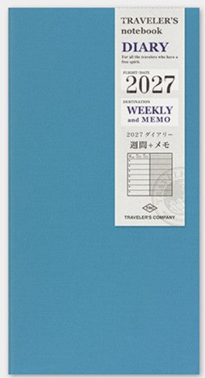 TRAVELER'S Notebook 2027 Weekly + Memo Diary Refill – Regular Size - Blesket Canada