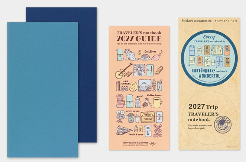 TRAVELER'S Notebook 2027 Weekly + Memo Diary Refill – Regular Size - Blesket Canada