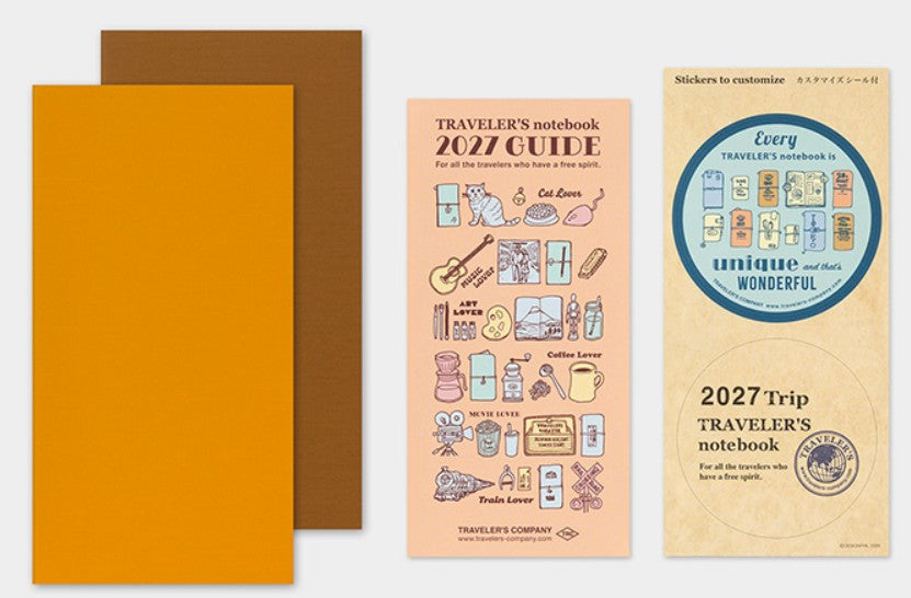 TRAVELER'S Notebook 2027 Weekly Vertical Diary Refill – Regular Size - Blesket Canada
