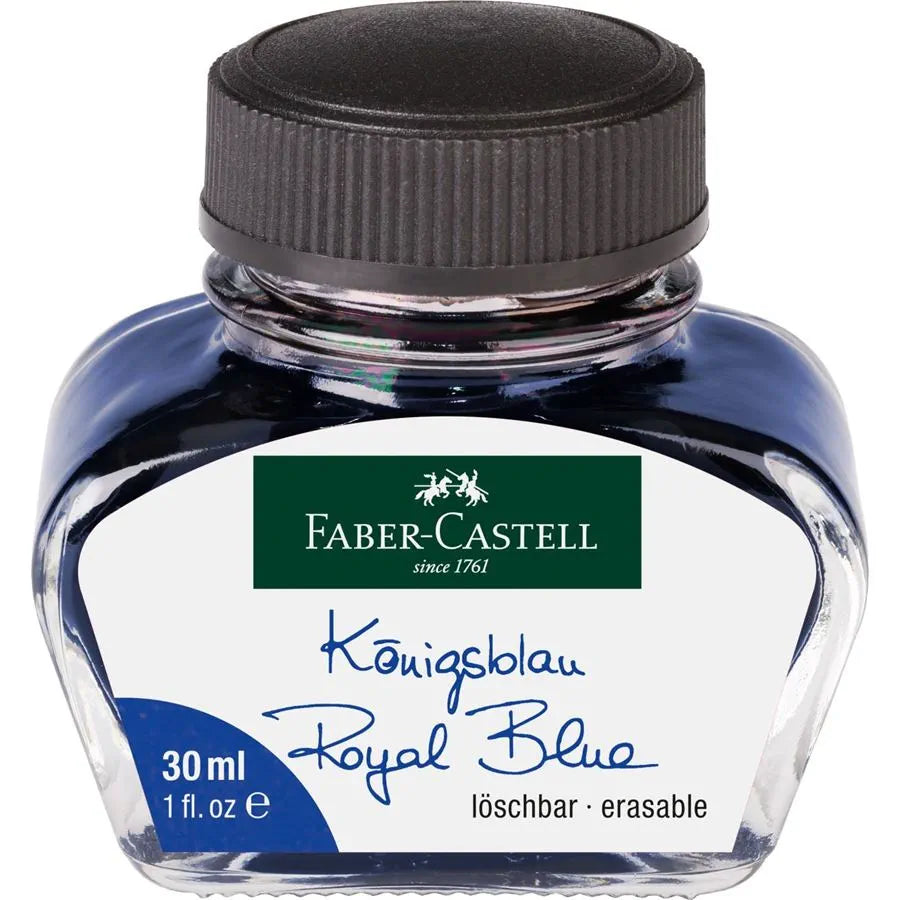 Faber-Castell Glass Ink Bottle 30ml - Royal Blue - Blesket Canada