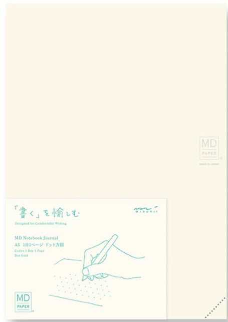 Midori Notebook Journal - A5 - Codex 1 day 1 page - Dot Grid - Blesket Canada