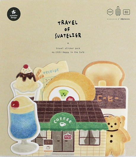 Suatelier Design Stickers – Happy in the Cafe - Blesket Canada
