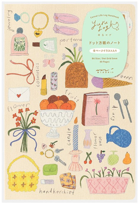Midori Yuru Log Notebook B6 Dot Grid - My Life Limited Edition - Blesket Canada