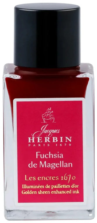 J. Herbin Prestige 1670 Collection Gold Glitter 15ml Ink Bottle - Fuchsia de Magellan - Blesket Canada