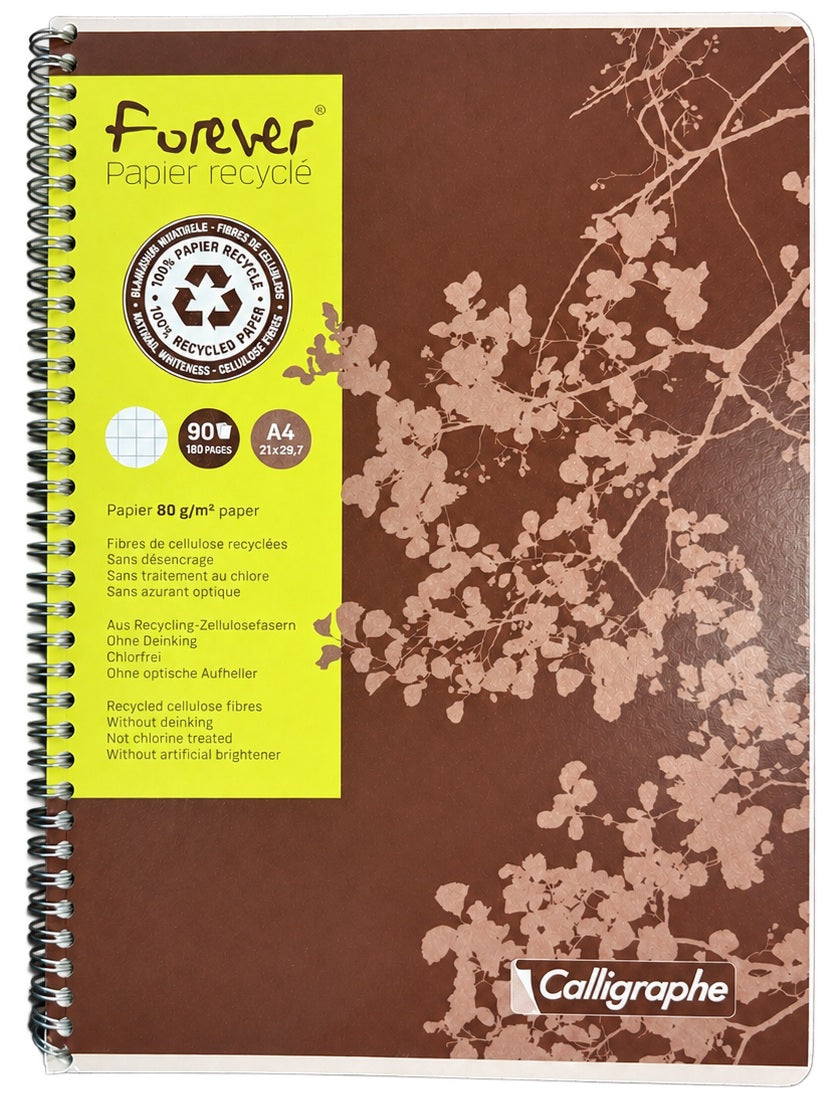 Clairefontaine Forever Wirebound Notebook A4 - 180 Pages Squared - Blesket Canada