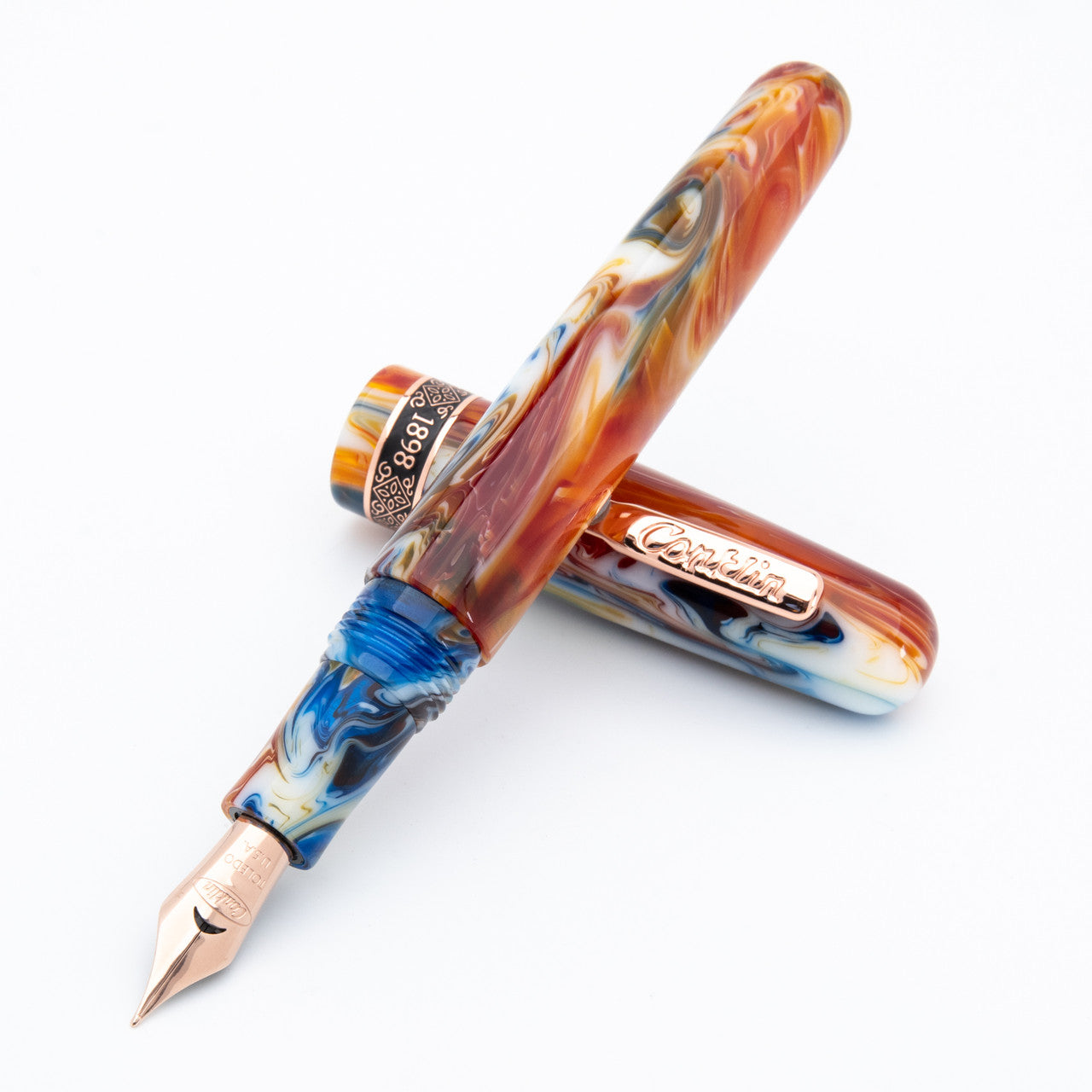 CONKLIN Duraflex (1898) Fountain Pen - Misto Orange 14kt - Blesket Canada