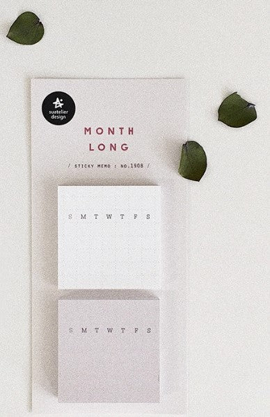 Suatelier Design Memo Stickers – Monthlong (Post-It) - Blesket Canada