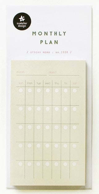 Suatelier Design Memo Stickers – Monthly Plan - Blesket Canada