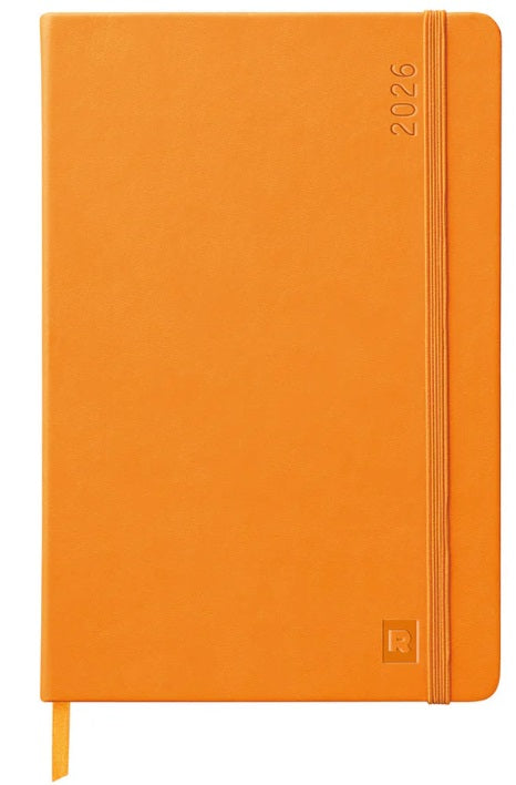Rhodia 2026 Pocket Size Hard Cover Weekly Planner Horizontal Grid Agenda - Orange - Blesket Canada
