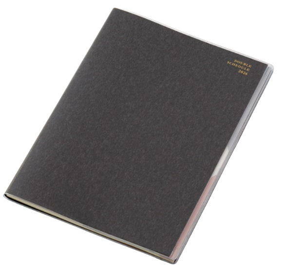 Midori Double Schedule 2026 - Black - B6 - Blesket Canada