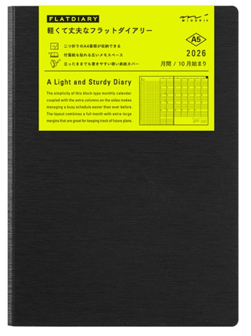 Midori Flat Diary Refill 2026 – A5 - Blesket Canada