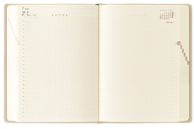 Midori Hibino Diary 2026 – Gray – A6 - Blesket Canada
