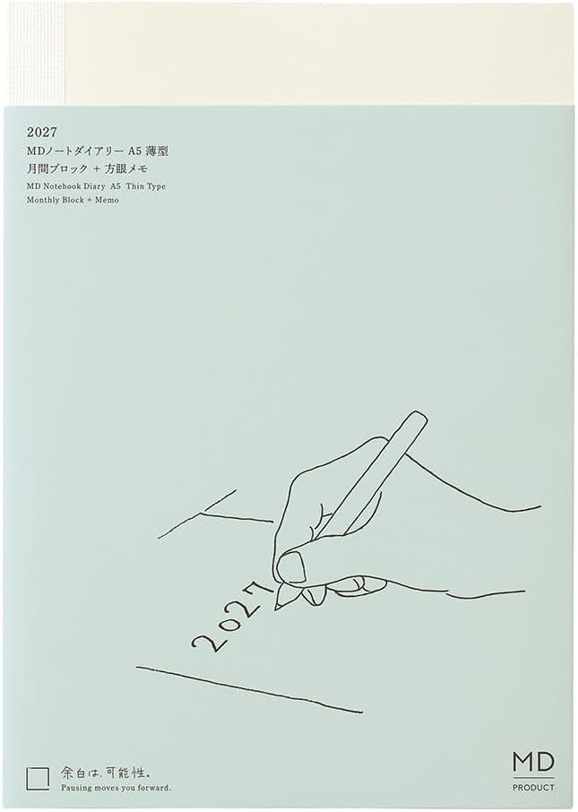 Midori MD Notebook Diary Thin 2027 - A5 - Blesket Canada