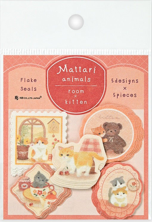 Mattari Animals Day Flake Stickers – Kitten - Blesket Canada