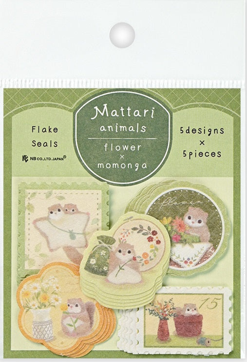Mattari Animals Day Flake Stickers – Momonga - Blesket Canada