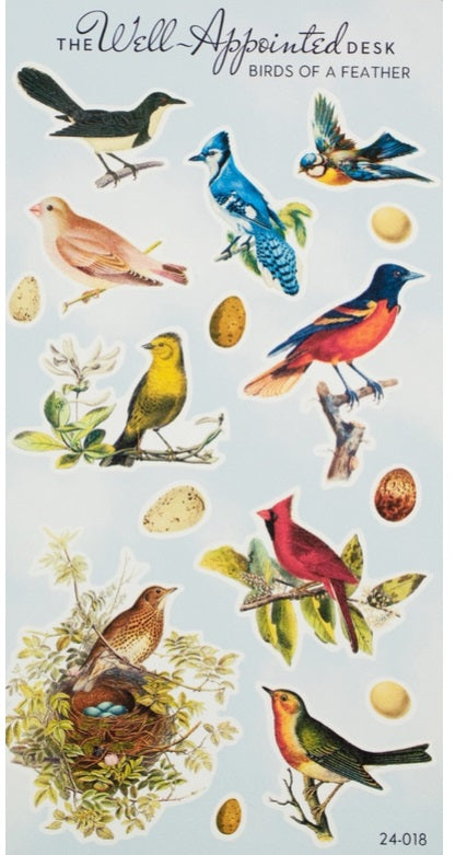 The Well-Appointed Desk Birds of a Feather Sticker Sheet - Blesket Canada