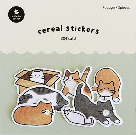 Suatelier Cereal Stickers – Cats - Blesket Canada