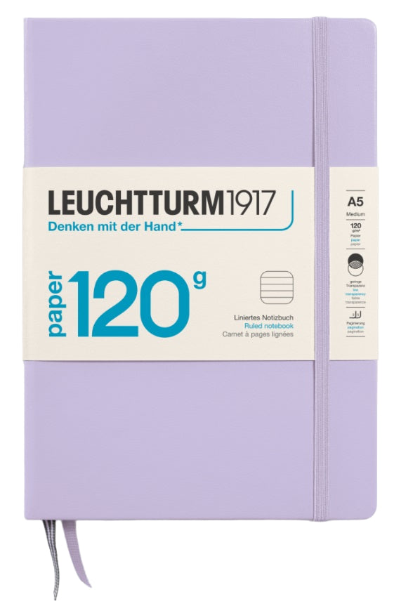 Leuchtturm1917 Hardcover 120G Edition Notebook A5 Ruled - Lilac - Blesket Canada