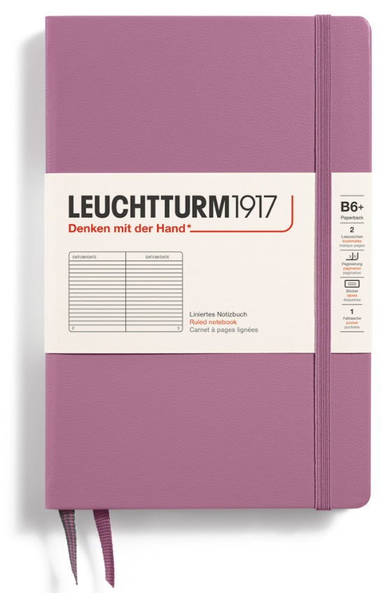 Hardcover Ruled Notebook 219 Pages Paperback B6+ Dusty Rose - Blesket Canada