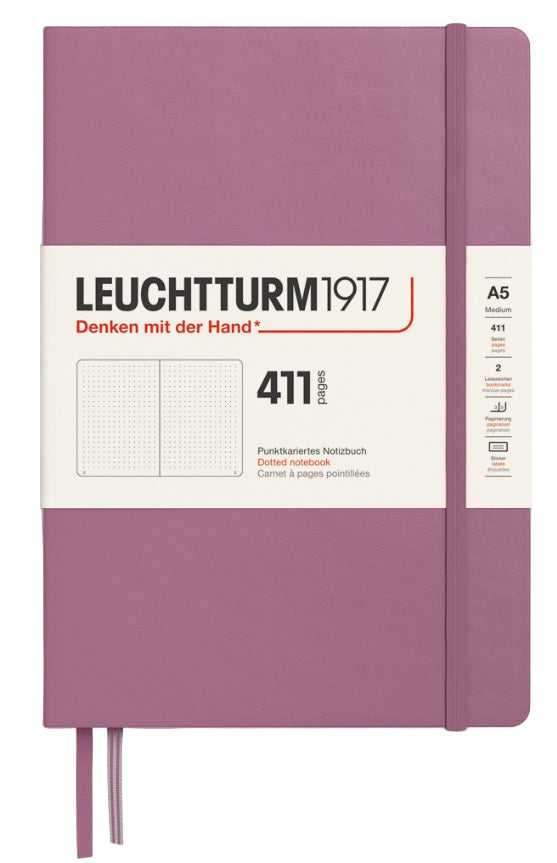LEUCHTTURM1917 Hardcover Notebook Dotted Medium A5 - Dusty Rose - Blesket Canada