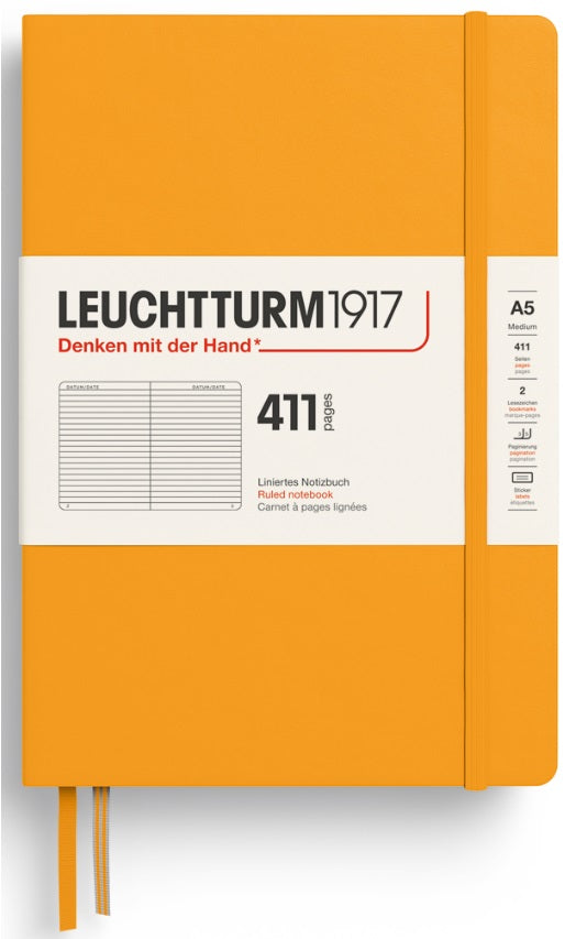 LEUCHTTURM1917 Hardcover Notebook Ruled Medium A5 - Rising Sun - Blesket Canada