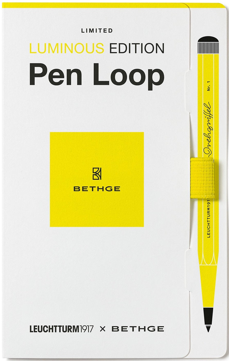 LEUCHTTURM1917 Pen Loop – Self-Adhesive Pen Holder – Luminous Yellow - Limited Edition - Blesket Canada