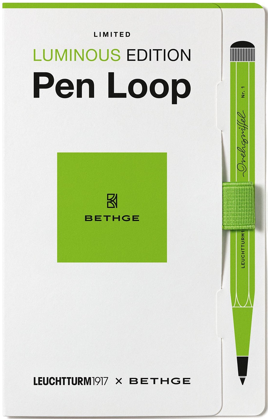 LEUCHTTURM1917 Pen Loop – Self-Adhesive Pen Holder – Luminous Green - Limited Edition - Blesket Canada