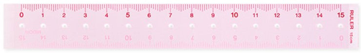 Midori Acrylic Ruler - Pink (15 cm) - Blesket Canada