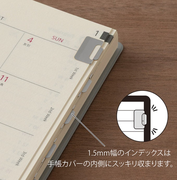 Midori Chiratto Index Clip M – Silver - Blesket Canada