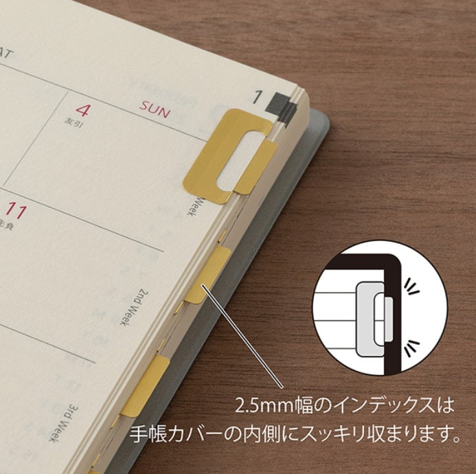 Midori Chiratto Index Clip M – Brass - Blesket Canada