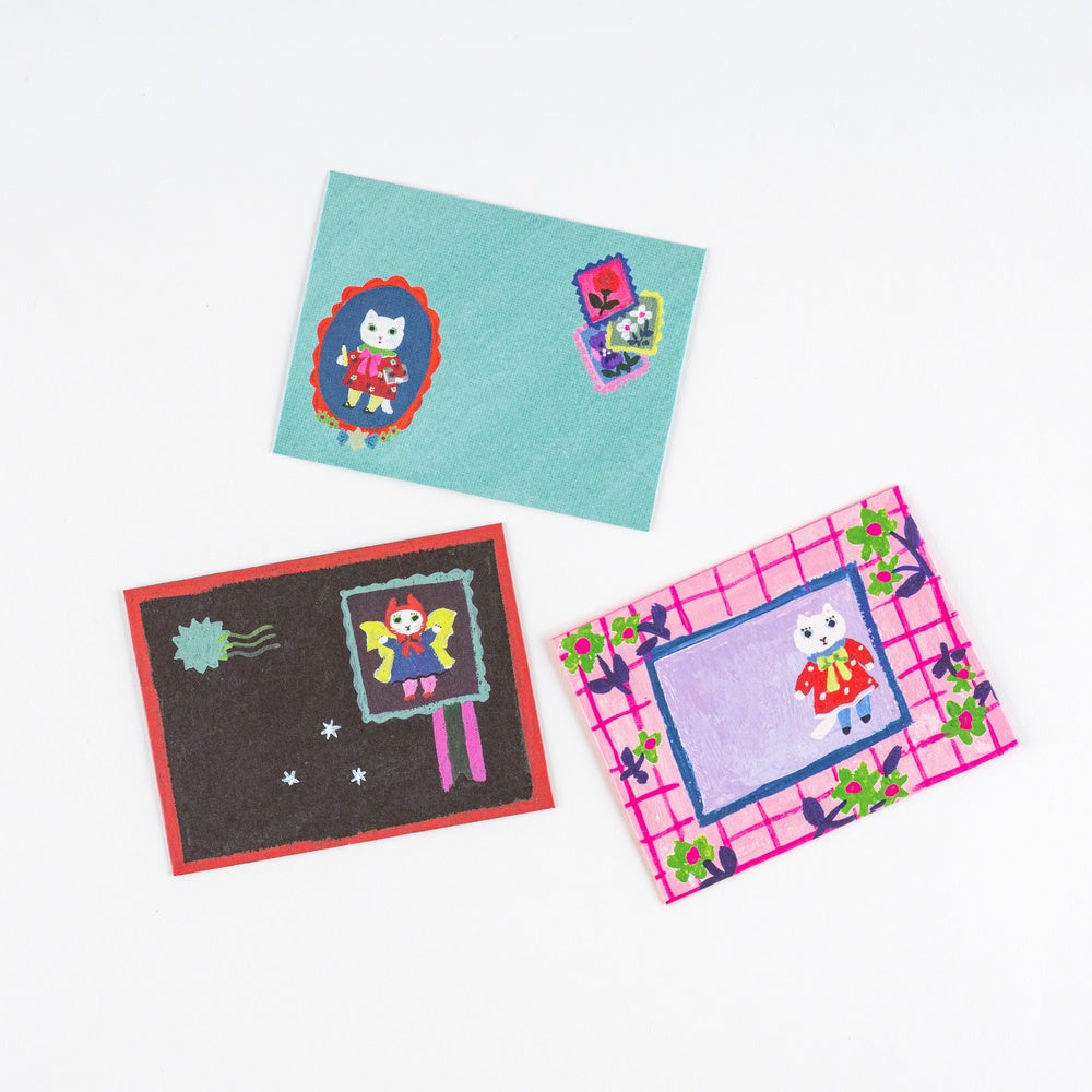 Hobonichi 2026 Mini Letter Set – Yumi Kitagishi White Cat’s World - Blesket Canada