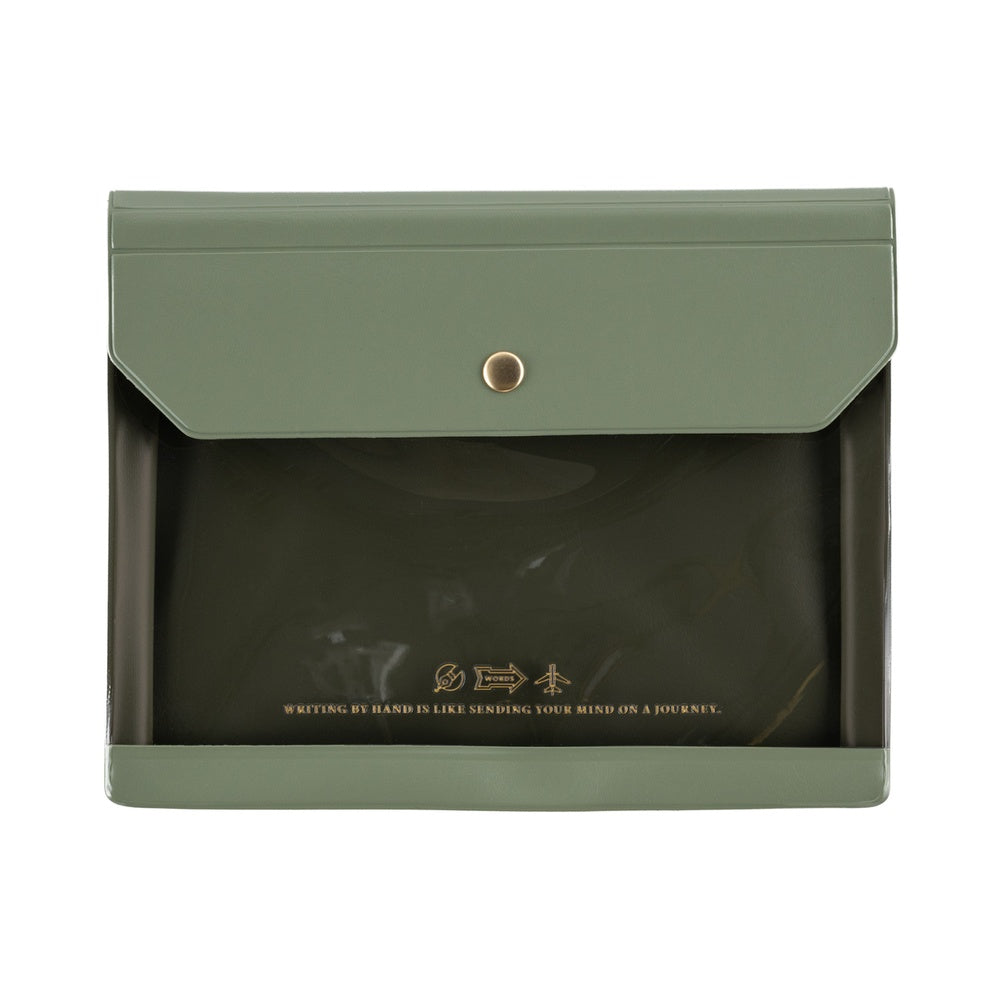 Hobonichi 2026 Alettone Document Case – A6 – Olive - Blesket Canada