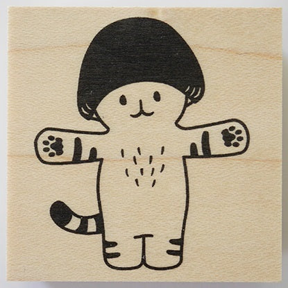4legs Mushroom Cat Rubber Stamp - Boku Mushroom Kitten - Blesket Canada