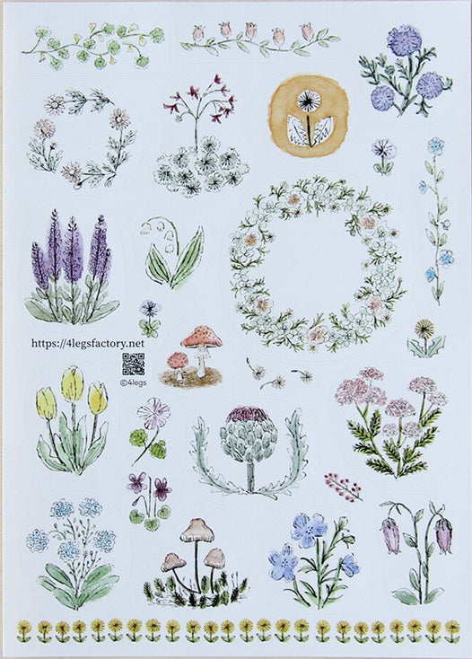 4legs Planner Stickers – Flower - Blesket Canada
