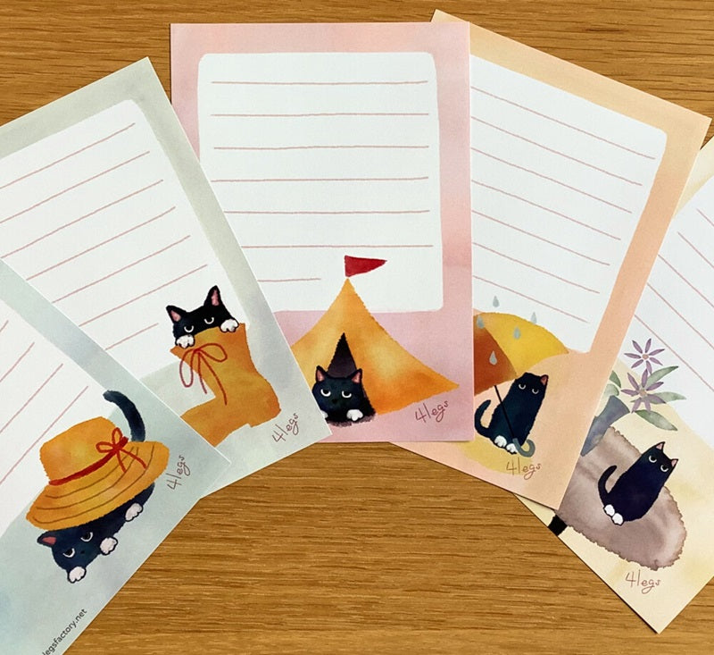 4legs Letterhead – Cranky Cat A6 (20 Sheets) - Blesket Canada