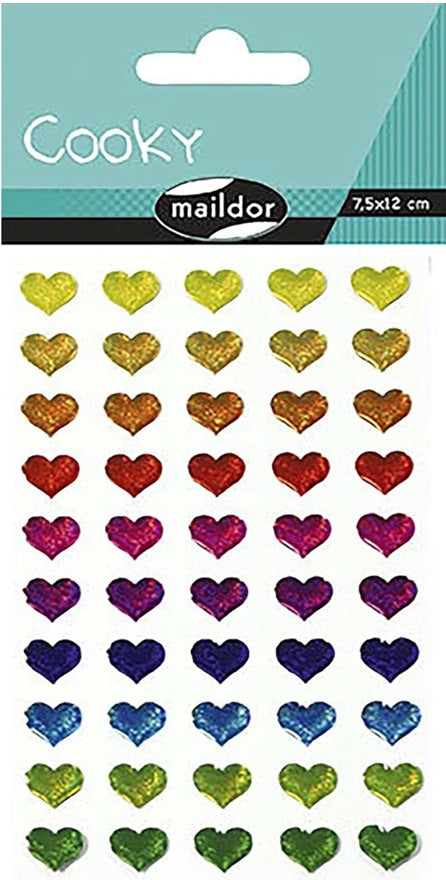 Maildor Cooky 3D Stickers – Hearts - Blesket Canada