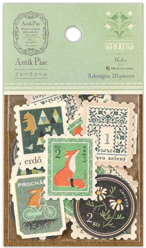 NUKU Decoration Antique Flake Stickers - Verde - Blesket Canada