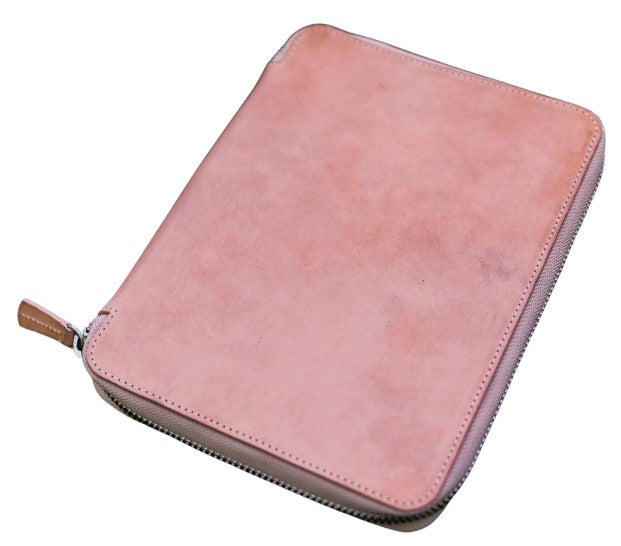 Galen Leather - Leather Zippered A5 Leuchtturm1917 Notebook Folio - Undyed - Blesket Canada