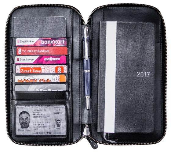 Galen Leather Zippered Hobonichi Weeks Cover – Black - Blesket Canada