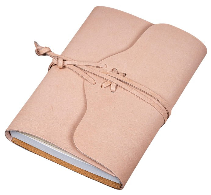Galen Leather - Refillable Leather Wrap Journal/ Planner Cover - Undyed Leather - Blesket Canada