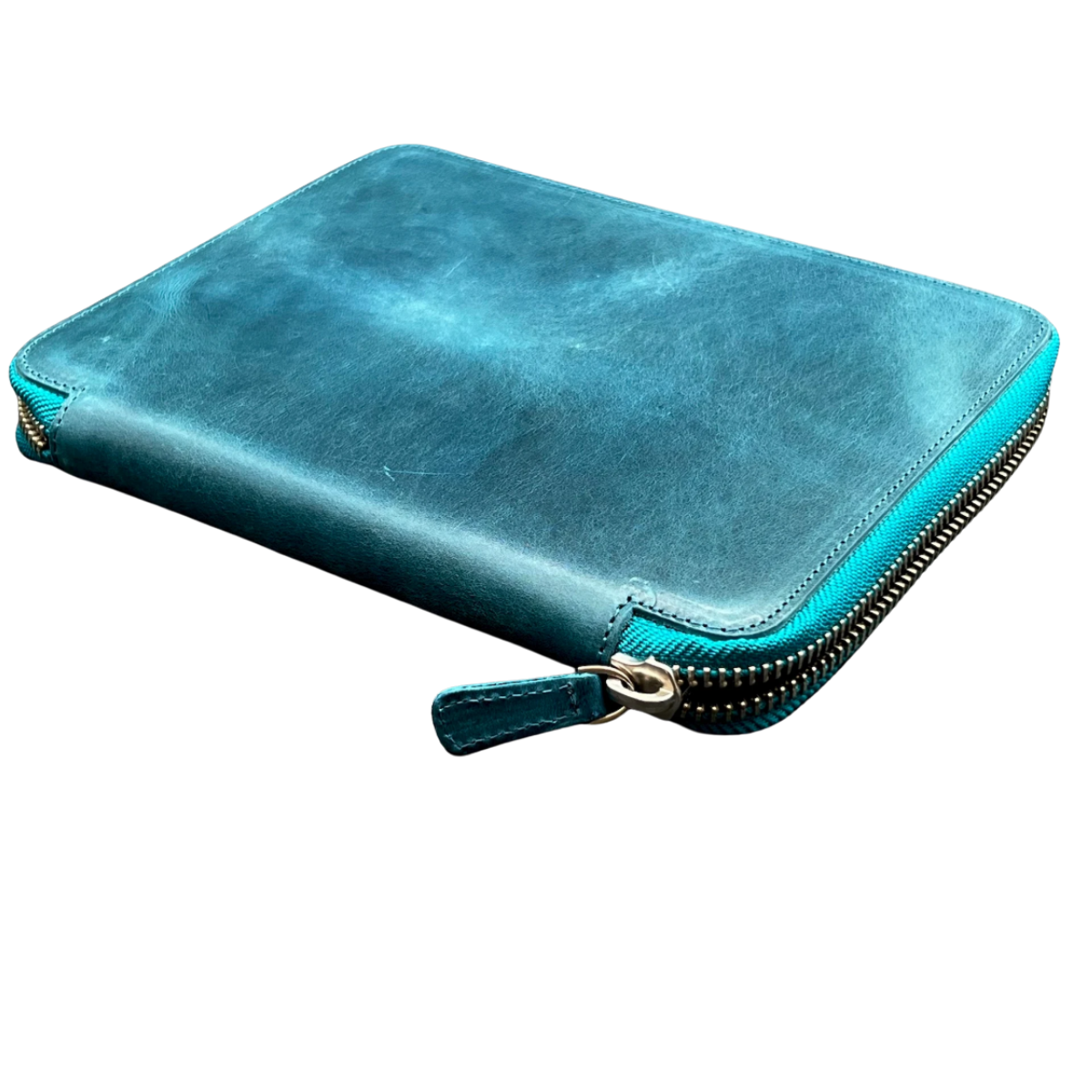 Galen Leather Zippered 10 Slots Pen Case with A5 Notebook Holder